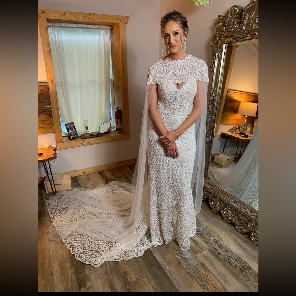 Beautiful hand beaded wedding dress.